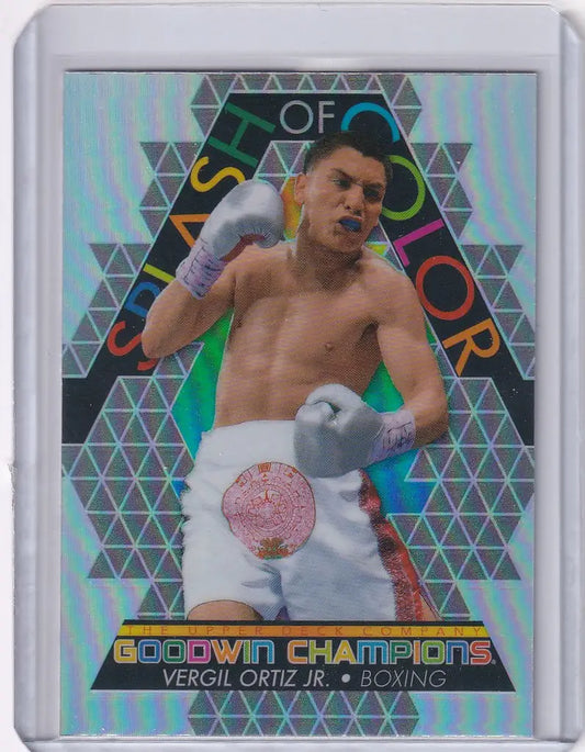 Boxing trading card of Vergil Ortiz Jr. from Upper Deck Goodwin Splash of Color SCP4