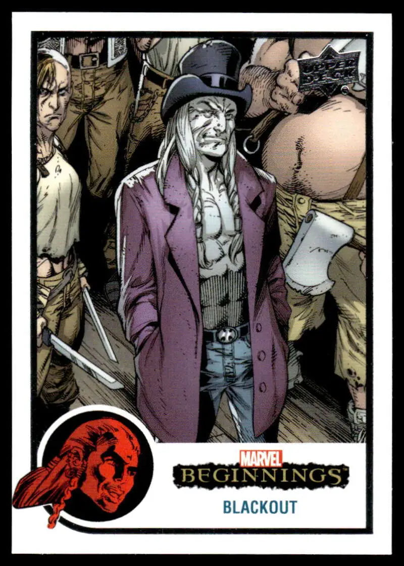 Comic book art trading card of Blackout from Marvel Beginnings Vol 2 Series 1