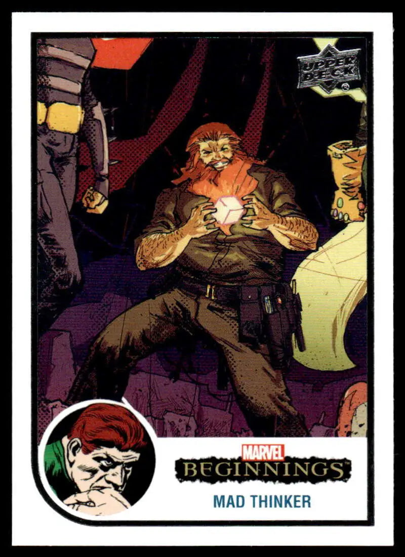 Bearded warrior in medieval clothes examining glowing orb from Marvel Beginnings Vol 2