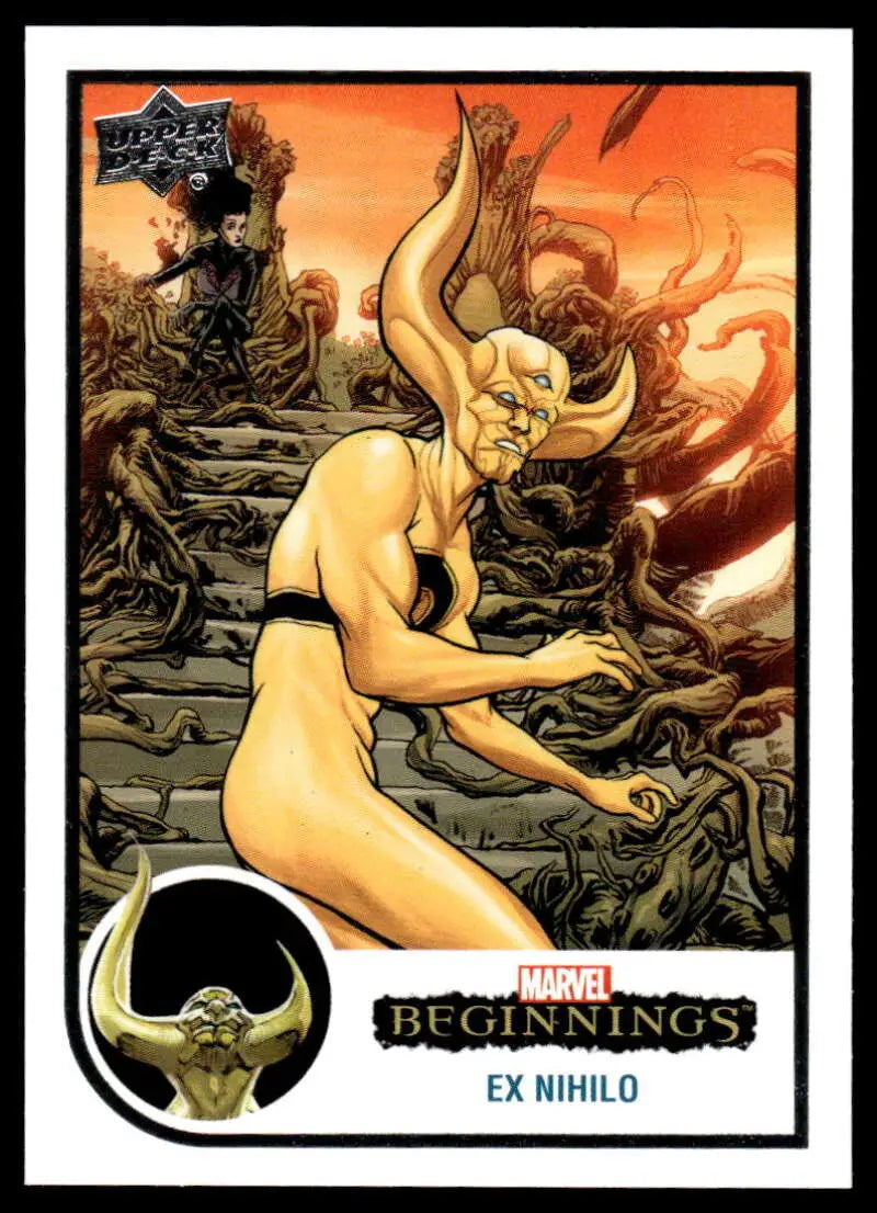 Nude female demon with horns in Marvel Beginnings Vol 2 Series 1 #166 Ex Nihilo design