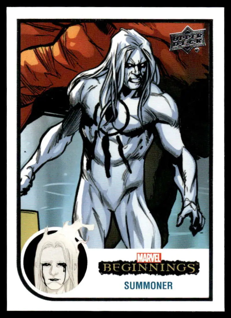 Muscular white-haired character from Upper Deck Marvel Beginnings Vol 2 Series 1 card