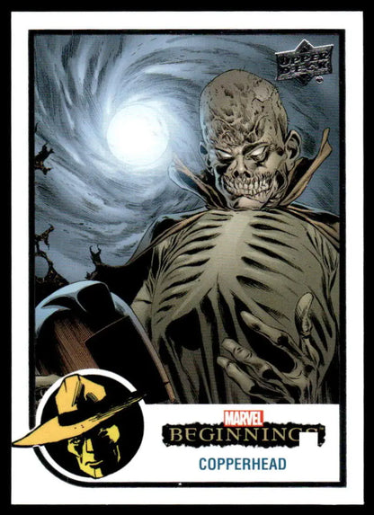 Skeletal villain trading card from Upper Deck Marvel Beginnings Vol. 2 featuring Copperhead