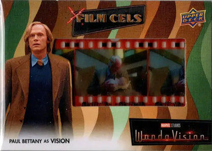 WandaVision trading card featuring film cell from 2022 Upper Deck Marvel release