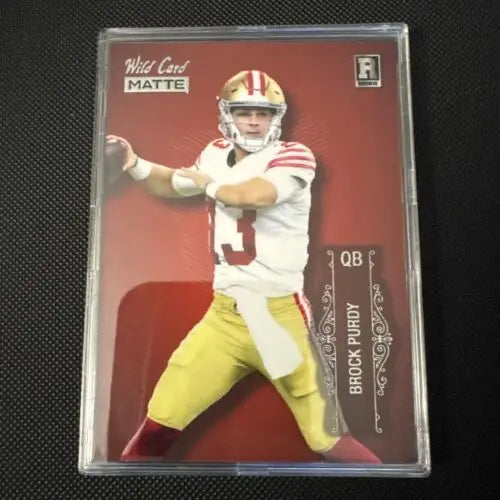 Brock Purdy football card from 2022 Wild Card Football San Francisco 49ers Rookie NFL