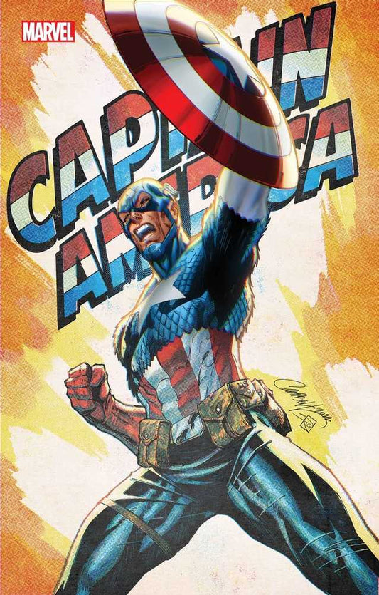 Dynamic comic book cover of Captain America wielding his shield in Sentinel Of Liberty #7