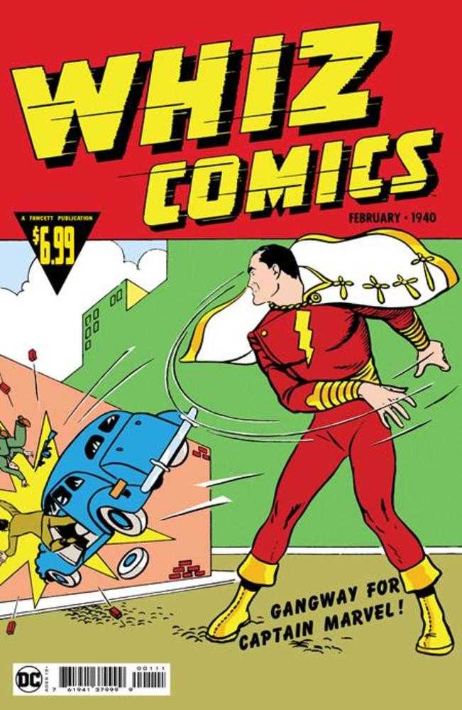 Vintage Whiz Comics #2 Facsimile Edition cover featuring a red and gold superhero