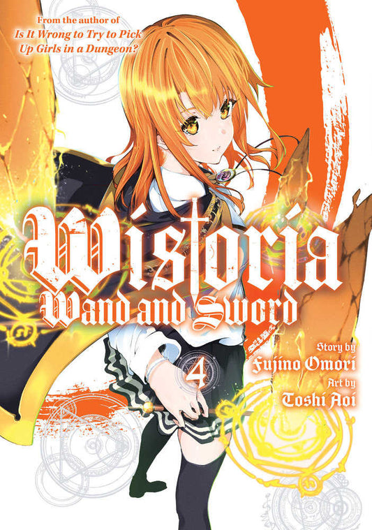 Light novel cover of Wistoria: Wand And Sword 4 featuring an orange-haired character