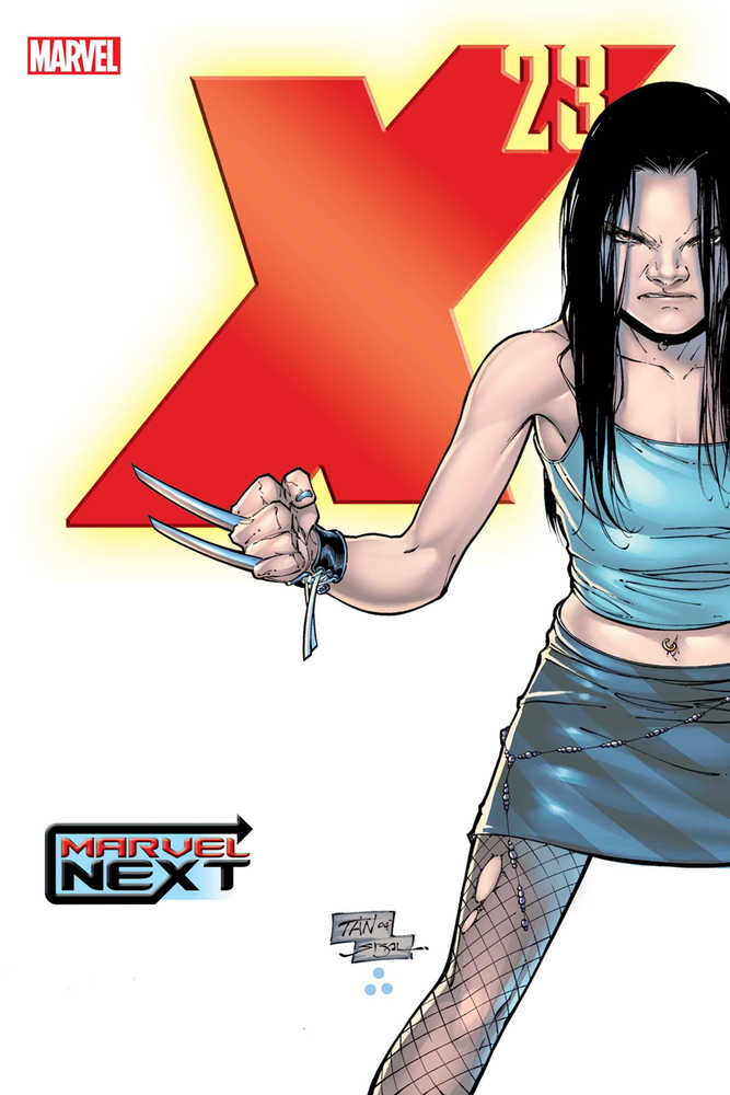 X-23 #1 Facsimile Edition comic cover art featuring X-23 in stylish attire with claws