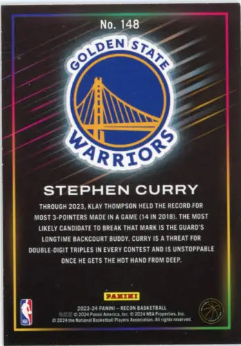 2023-24 Panini Recon #148 Stephen Curry Golden State Warriors Basketball Card NM-MT