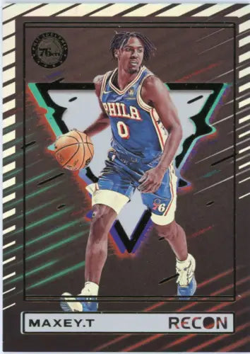 2023-24 Panini Recon Holo #156 Tyrese Maxey Philadelphia 76ers Basketball Card