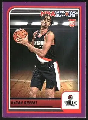 Rayan Rupert Rookie 2023-24 Hoops Purple #273 Portland Trail Blazers Card NM-MT