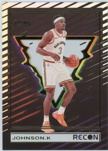 2023-24 Panini Recon Holo #100 Keldon Johnson San Antonio Spurs Basketball Trading Card