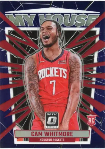 Cam Whitmore 2023-24 Donruss Optic My House Purple Rookie Rockets Card NM-MT