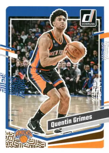 Quentin Grimes basketball card from 2023-24 Donruss with original gloss finish