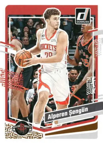 Alperen Sengun basketball card featuring original gloss from 2023-24 Donruss collection