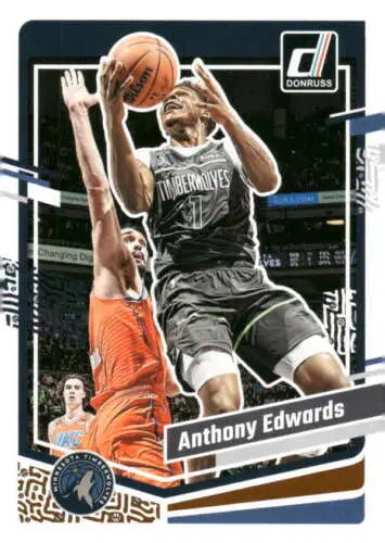 Anthony Edwards basketball card 2023-24 Donruss original gloss Timberwolves Simply Sandoval