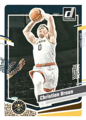 Christian Braun basketball card 2023-24 Donruss NM-MT original gloss Nuggets ID:75359