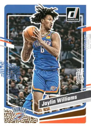 Jaylin Williams basketball card from 2023-24 Donruss with original gloss by Simply Sandoval