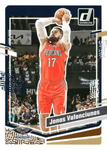 Jonas Valanciunas basketball card from 2023-24 Donruss with original gloss finish