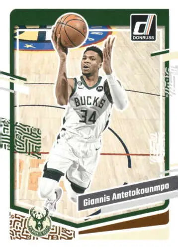 2023-24 Donruss #188 Giannis Antetokounmpo basketball card with original gloss by Simply Sandoval