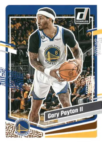 Gary Payton II basketball card from 2023-24 Donruss featuring original gloss Warriors