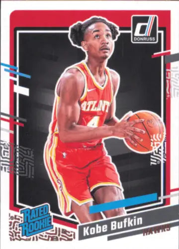 Kobe Bufkin Rookie 2023-24 Donruss #204 Atlanta Hawks Basketball Card NM-MT