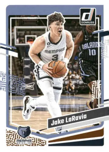 Jake LaRavia basketball card 2023-24 Donruss NM-MT Grizzlies original gloss Simply Sandoval