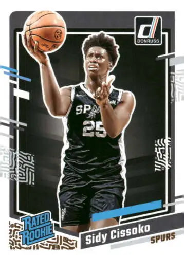 Sidy Cissoko 2023-24 Donruss Rated Rookie basketball card with original gloss finish