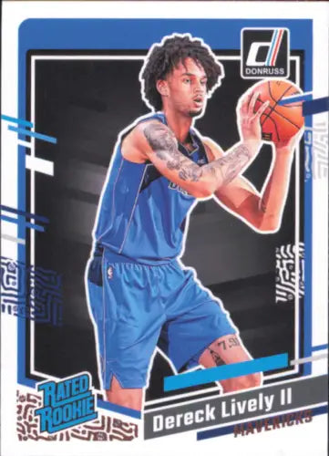 Dereck Lively II rookie card from 2023-24 Donruss featuring Dallas Mavericks