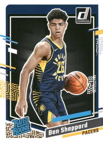 Ben Sheppard 2023-24 Donruss Rated Rookie Basketball Trading Card with original gloss