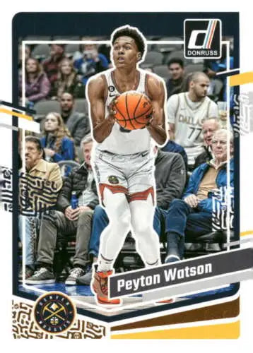 Peyton Watson basketball card from 2023-24 Donruss with original gloss finish