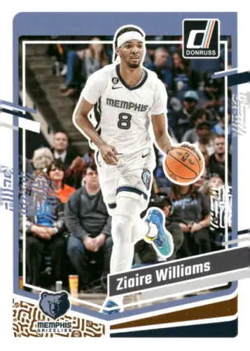 Ziaire Williams basketball card from 2023-24 Donruss with original gloss finish