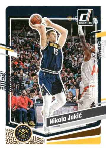 Nikola Jokić basketball card from 2023-24 Donruss with original gloss detail