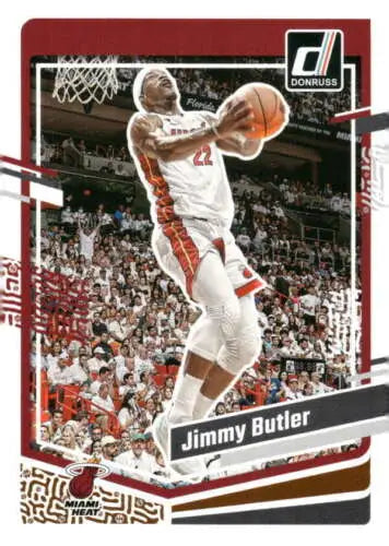 Jimmy Butler basketball card from 2023-24 Donruss, original gloss NM-MT Heat Simply Sandoval