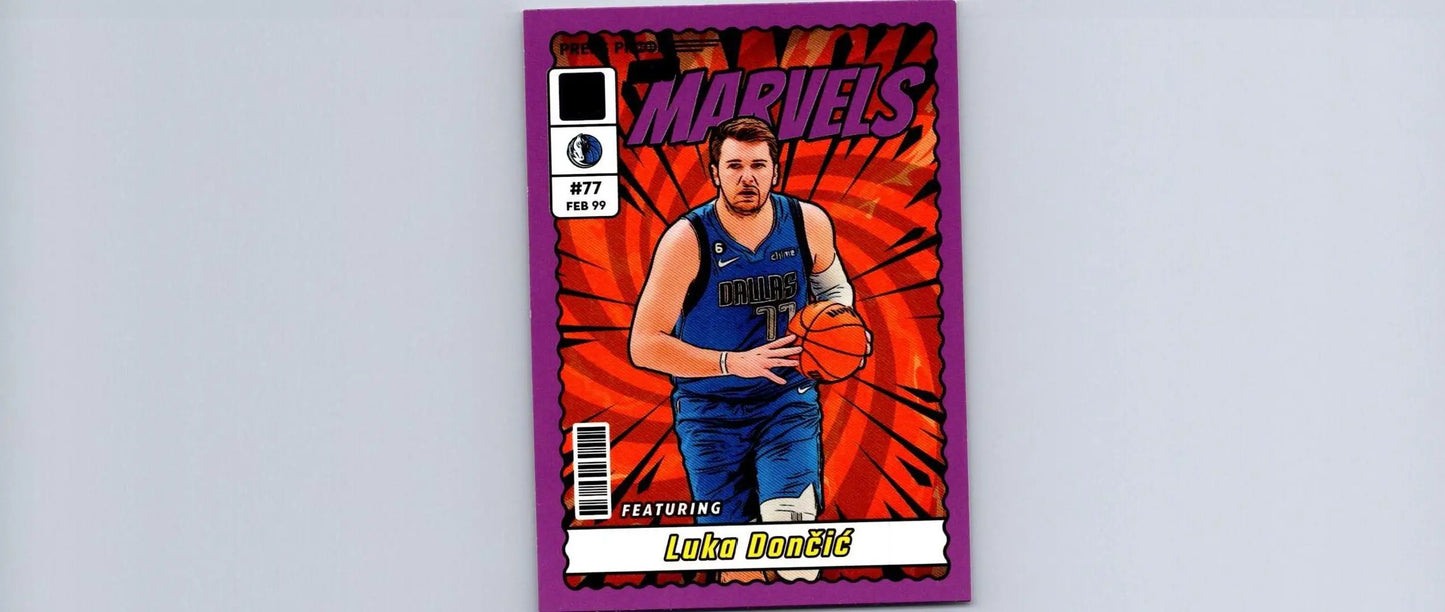 Luka Dončić Net Marvels basketball card from 2023-24 Donruss collection