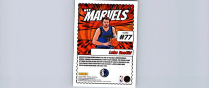 Luka Dončić basketball card from 2023-24 Donruss #7 Net Marvels Press Proof