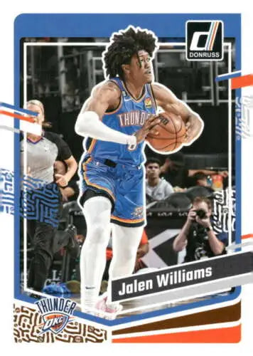 Jalen Williams basketball card from 2023-24 Donruss with original gloss and Thunder ID 70600