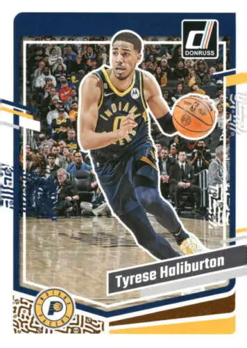 Tyrese Haliburton basketball card featuring original gloss from Simply Sandoval collection