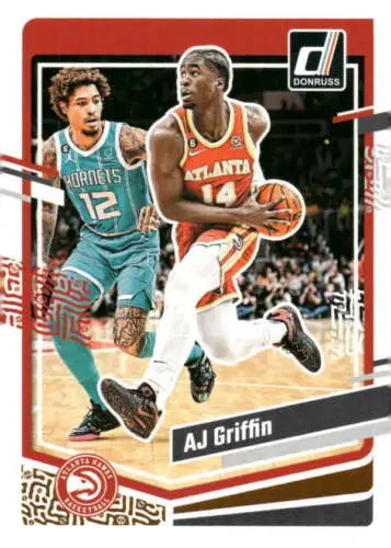 AJ Griffin NM-MT Hawks basketball card from 2023-24 Donruss with original gloss