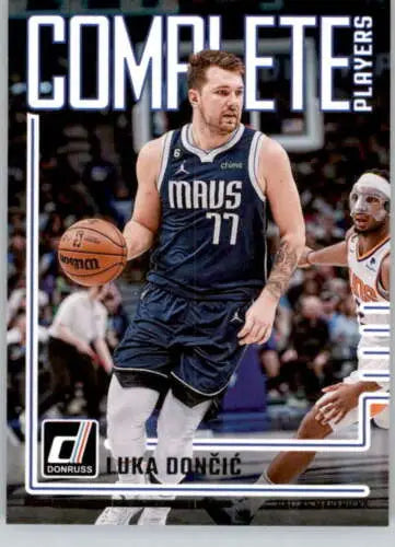 Luka Dončić basketball card from 2023-24 Donruss Complete Players with original gloss