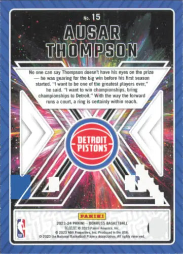 2023-24 Donruss Great X-Pectations Ausar Thompson Rookie Pistons Card NM-MT