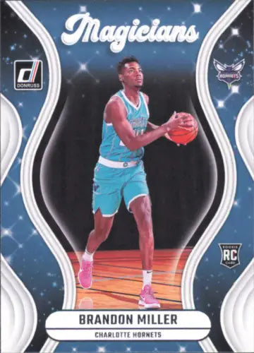 2023-24 Donruss Magicians #5 Brandon Miller Rookie Charlotte Hornets Card NM-MT