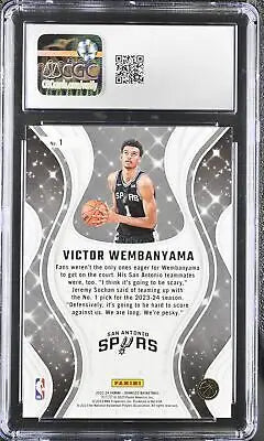 Victor Wembanyama basketball card from 2023-24 Donruss Victor Magicians CGC 9