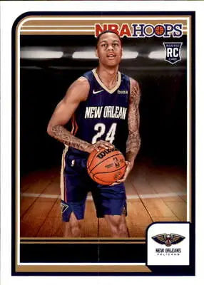 Jordan Hawkins rookie card from 2023-24 Hoops, New Orleans Pelicans basketball