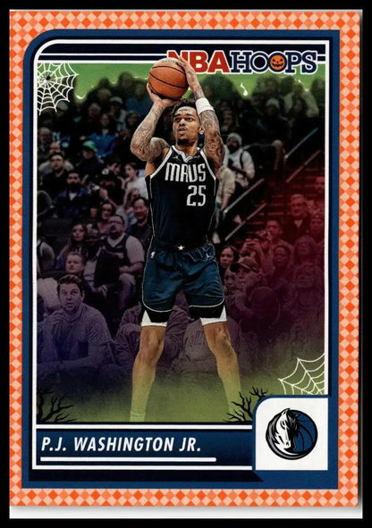 Basketball trading card of PJ Washington Jr. from 2023-24 Hoops Haunted Hoops series