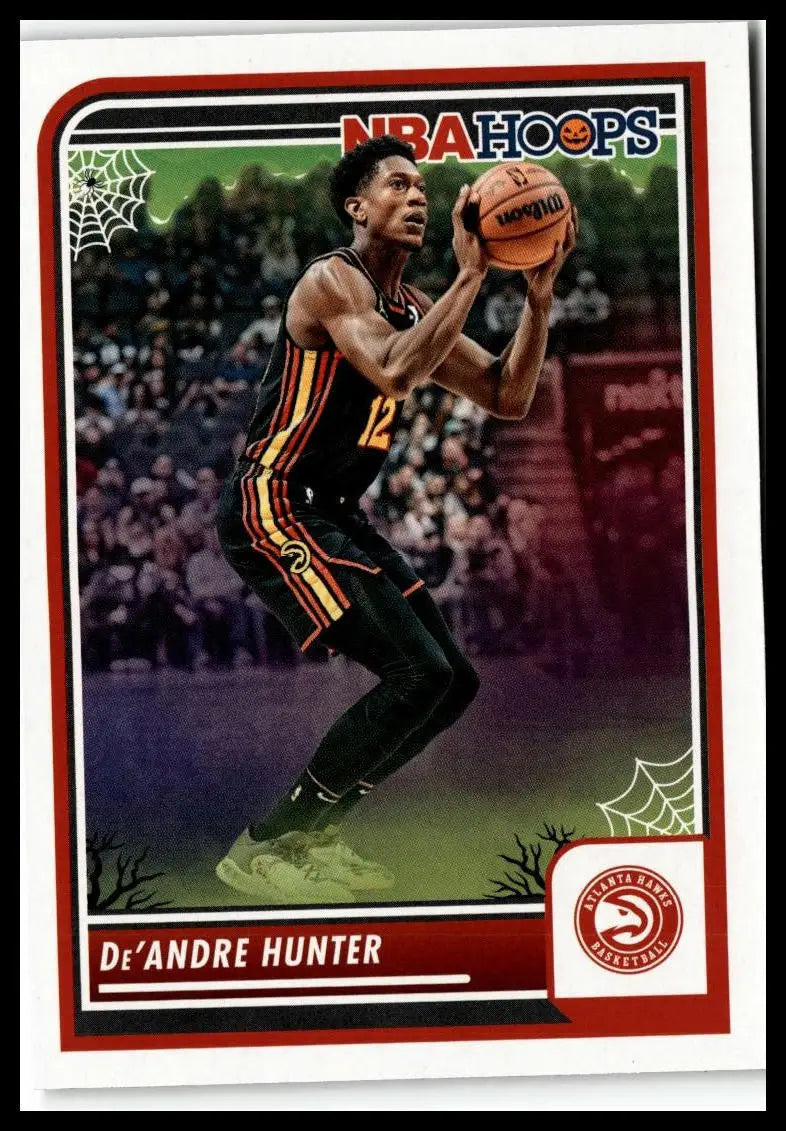 De’Andre Hunter basketball card from 2023-24 Hoops Haunted Hoops #160 Atlanta Hawks