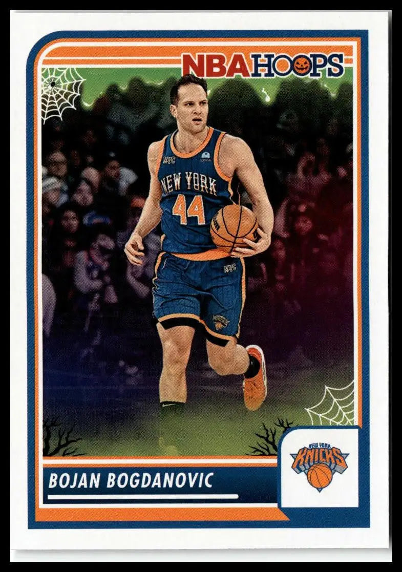 Bojan Bogdanovic basketball card from 2023-24 Hoops Haunted Hoops #208 New York Knicks