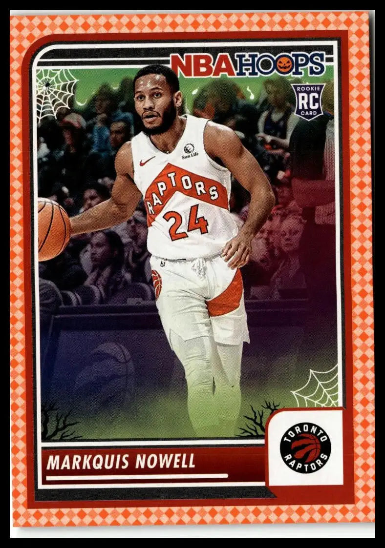 Markquis Nowell basketball card from 2023-24 Hoops Haunted Hoops featuring Toronto Raptors