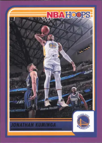 Basketball trading card for 2023-24 Hoops Purple Jonathan Kuminga Golden State Warriors