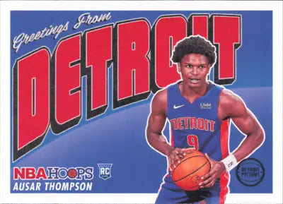 2023-24 Hoops Rookie Ausar Thompson Detroit Pistons Basketball Card NM-MT